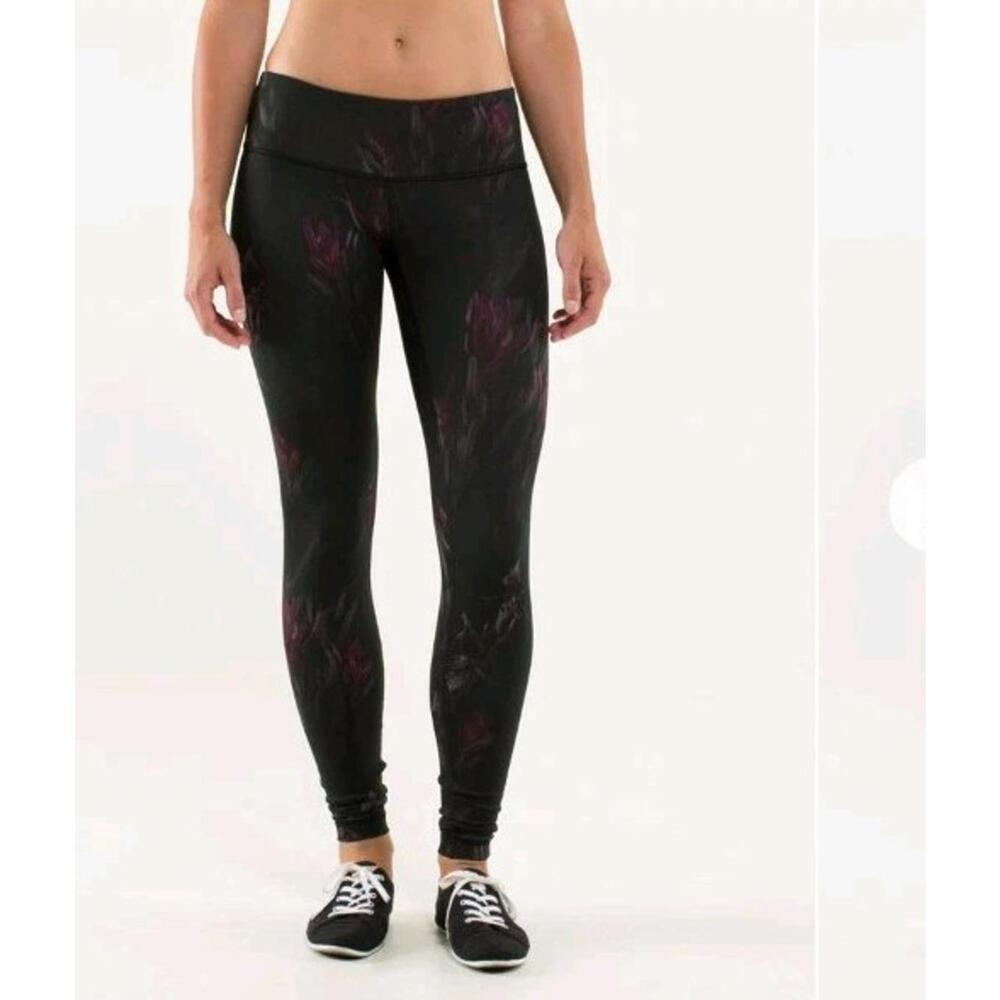 Lululemon Leggins Womens Sz 6 Wunder Under Midnight Iris Multi Black Gym Yoga - Picture 3 of 9